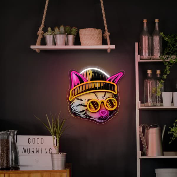 LED neonbelysning med dimmer - multifärgad Cat Dreamer