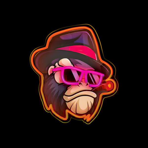 Gangsta Monkey LED-Neonbelysning med USB - Flerfarget med Dimmer
