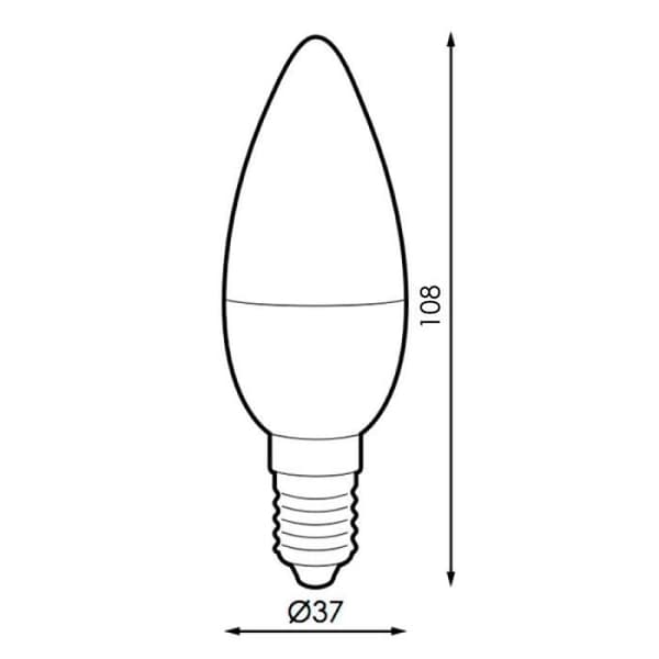 SmartHome C37 6W RGB+CCT LED-lampa - M LEDME - E27 - Dimmerkompatibel - Anslutet objekt