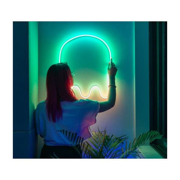 Twinkly Flex Flexibel LED RGB-ljusrör 3 meter. Vit tråd