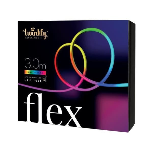 Twinkly Flex Flexibel LED RGB-ljusrör 3 meter. Vit tråd