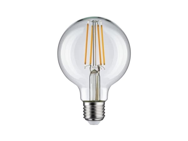 Paulmann LED-valonlähde Fil G80 806lm 7.5W 2700K läpinäkyvä E27 230V