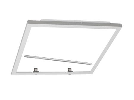 Indbygningsramme til Troldtekt-loft (25mm), designet kun til brug i kombination med et LEDUSED G5 595x595 panelarmatur.