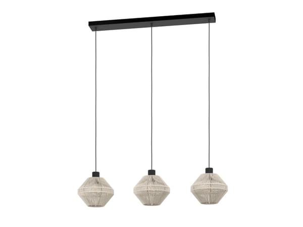 EGLO MIDSUMER LANGBORD L920 3XE27 SORT/CREME