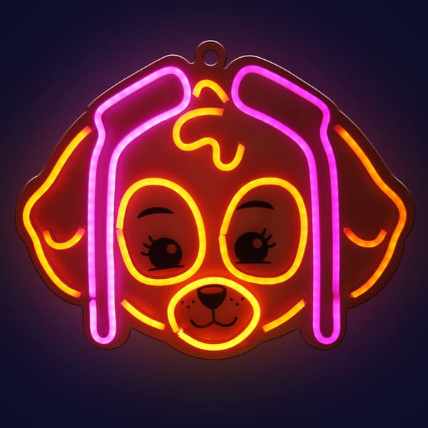 Paw Patrol LED neonskilt - Skye