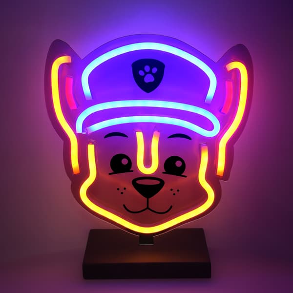 Paw Patrol LED Neon-skilt til fods - Chase