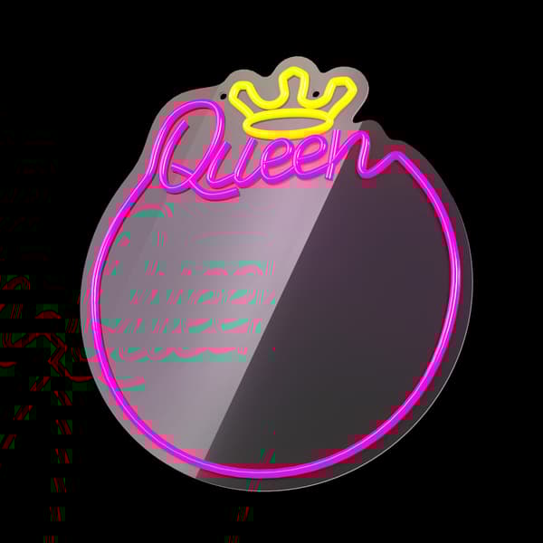 LED Neon Spegel Belysning med dimmer - Queen