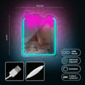 Miniatyrbilde 4 av 4: LED-speilbelysning i neon med dimmer - Love Yourself
