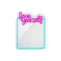 Miniatyrbilde 1 av 4: LED-speilbelysning i neon med dimmer - Love Yourself
