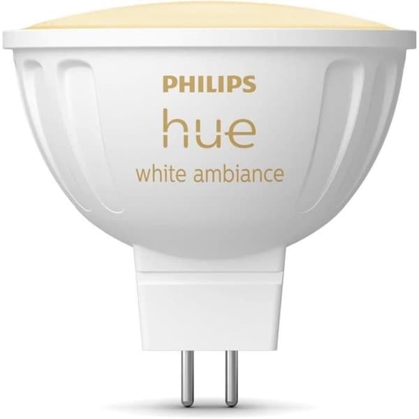 Ansluten ampull - PHILIPS HUE - MR16 - Vitt ljus - Bluetooth-kompatibel - Fungerar med app och röst
