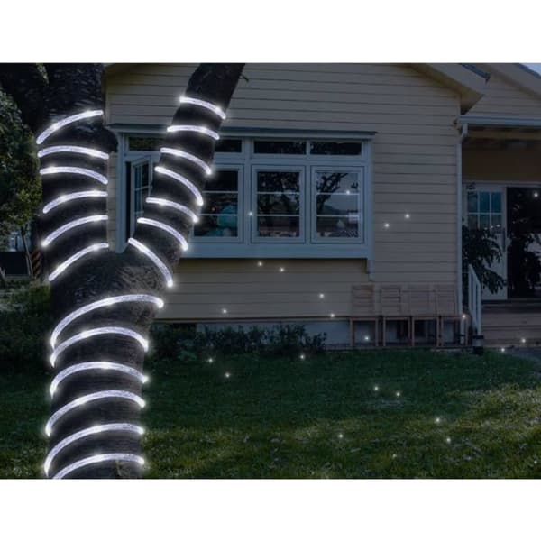Rörformad lampa Moon in the Room ML53SZ Dekorativ sladd 72 LED 3,6m med silvervita glittrar IP44