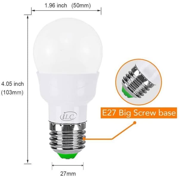 Edison Color LED-lampa Färgskiftande glödlampa 5W E27 RGBW LED-lampor - RGB 12 färgval - Fjärrkontroll (paket med 4)