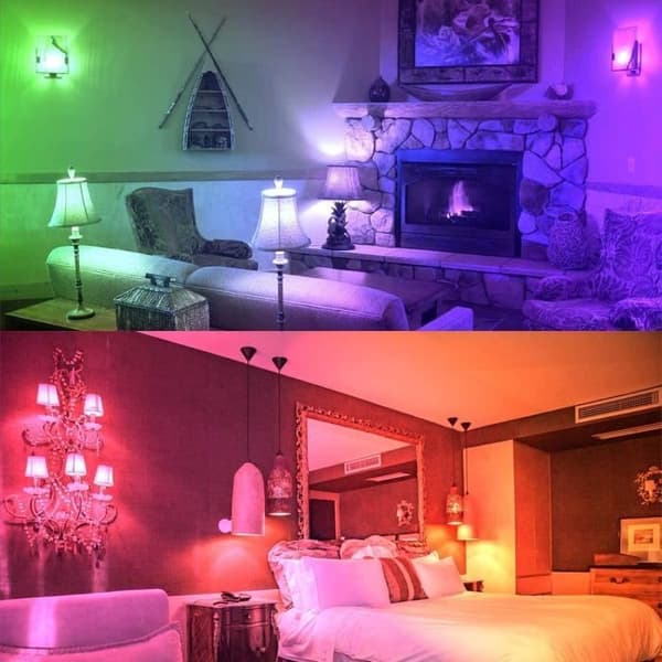 Edison Color LED-lampa Färgskiftande glödlampa 5W E27 RGBW LED-lampor - RGB 12 färgval - Fjärrkontroll (paket med 4)