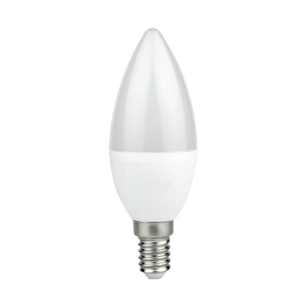LED pære 7W E14 C37. Stearinlys farve: 6500K