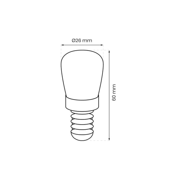 LED GLÖDA FÖR KYLSKAP E14 3W 3000K
