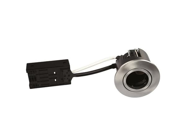 Luna Quick install 230V GU10 IP44 Børstet Alu Rund.