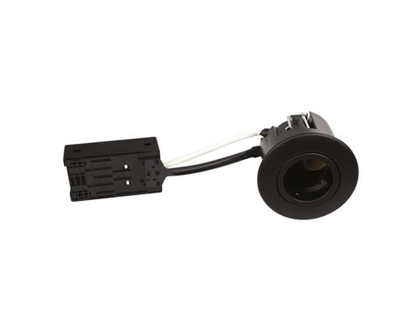 Luna Quick install 230V GU10 IP44 Mat Sort Rund.