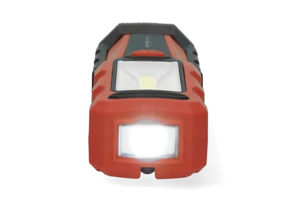 Nedis LWORR05RD, 3 W, LED, 2 bulb(s), 2000 mAh, Black, Red, Handheld work light