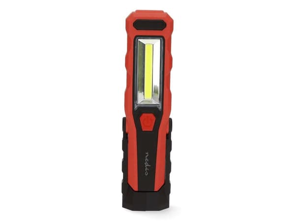 Nedis LWORR05RD, 3 W, LED, 2 bulb(s), 2000 mAh, Black, Red, Handheld work light musta, Punainen