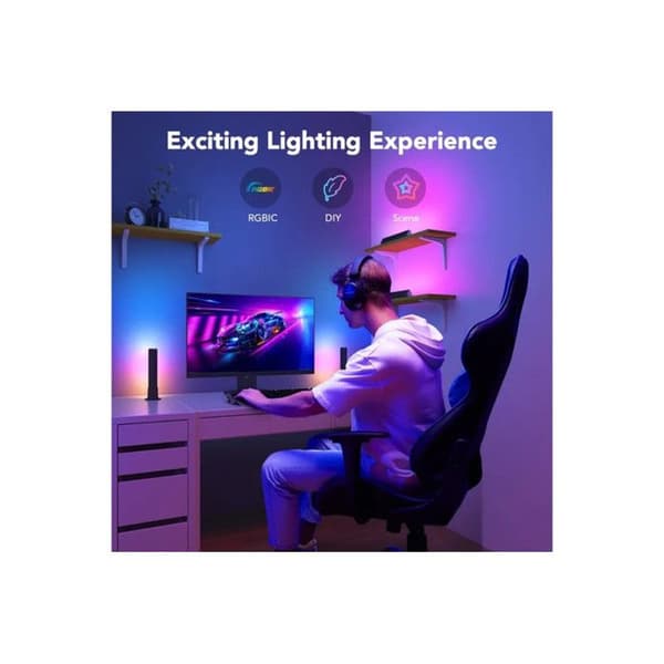 Intelligent LED-panel - Govee - H6056 - Wi-Fi/Bluetooth - Färg Svart - Stämningsbelysning