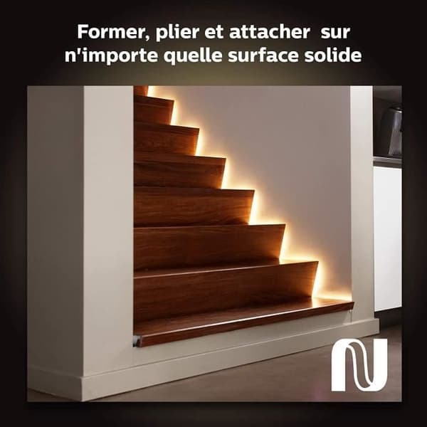 Philips Hue White &amp; Color Ambiance Indoor LightStrips extension 1m, V4, fungerar med Alexa, Google Assistant och Apple Homekit