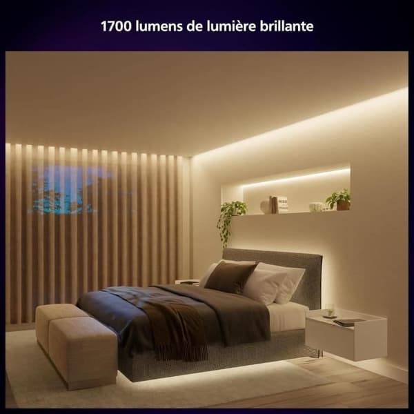 Anslutningsbar LED-list - Philips Hue - Solo Lightstrip - 3 m - Vit - Inbyggd LED