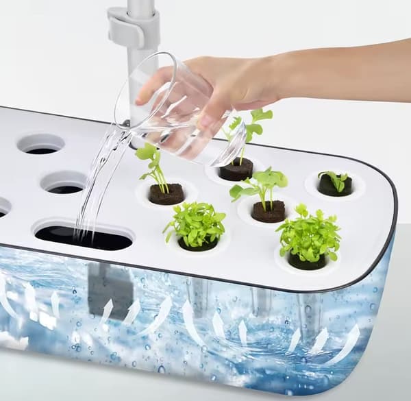 GrowHome PRO, Inomhusträdgård och odlingsset för örter med inbyggd LED växtbelysning & autovattningssystem, Ört Mini