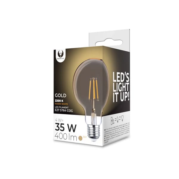 Forever LED-lampa Filament E27 G95 4W 230V 2200K 400lm