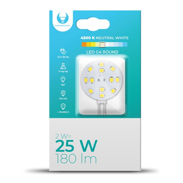 Forever LED-lampa G4 2W 12V 4500K 180lm