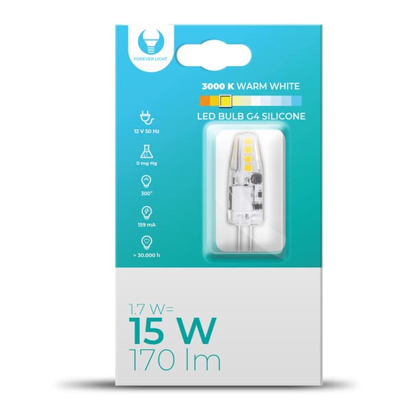 Forever LED-lampa G4 1.7W 12V 3000K 170lm