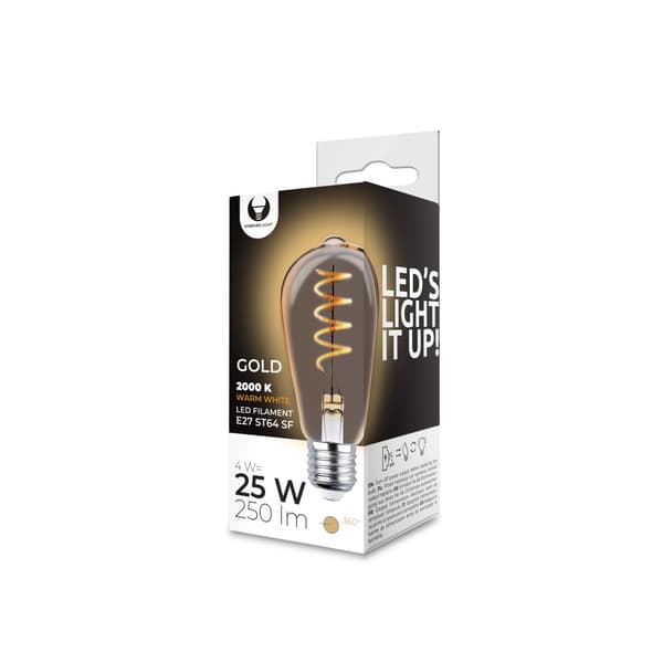 Forever LED-lampe Filament E27 ST64 4W 230V 2000K 250lm