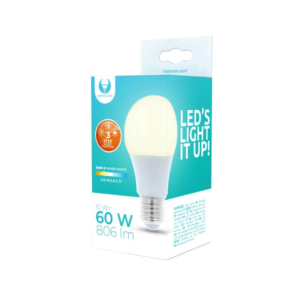 Forever LED-lampe E27 A60 10W 230V 3000K 806lm