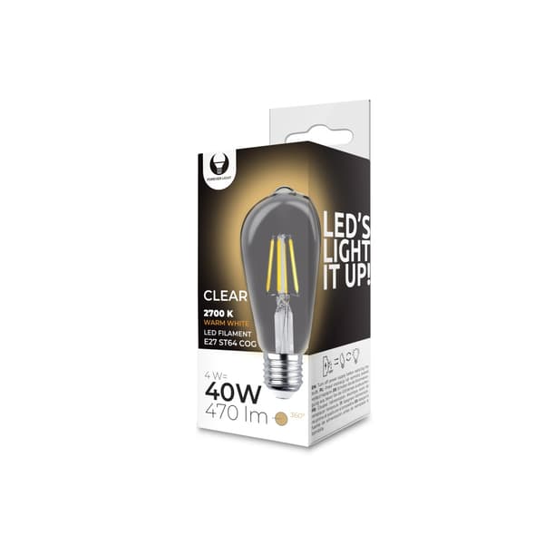 Forever LED-lampe Filament E27 ST64 4W 230V 2700K 470lm