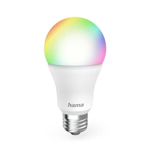 Smart LED Wi-Fi-lampa, E27, matt, 9W, RVBB, för röst-/app-kommunikation.