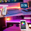 Miniatyrbild 2 av 4: WEILY 10M LED-rand, Bluetooth, 5050 RGB LED-band kontrollerad av smartphone-app, synkroniseras med musikrytm och timer.