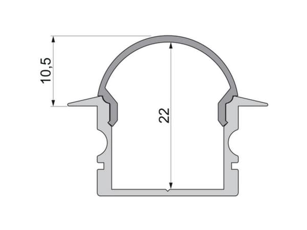 Deko Light 979652 Endkappe R-ET-02-15 Set 2 Stk, Schwarz Profil-endekappe Plastic (L x B x H) 30 x 6 x 24 mm 1 stk