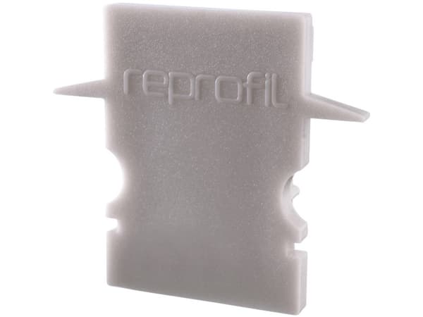 Deko Light 979141 Gavellock H-ET-02-08 Set 2 st, Grå Profilgavellock Plast (L x B x H) 23 x 6 x 20 mm 1 st