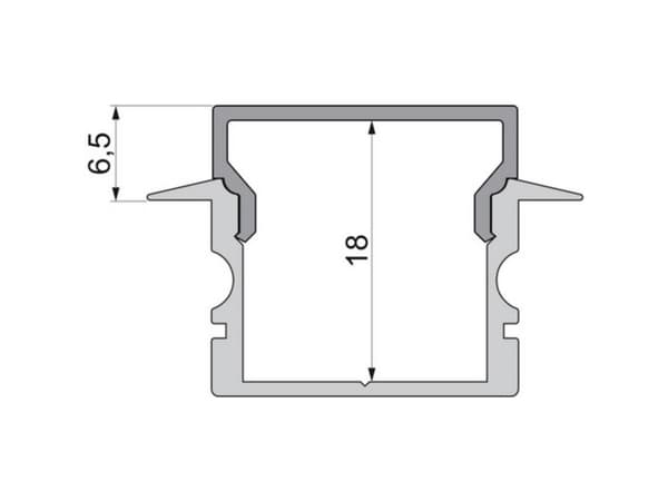 Deko Light 979152 Gavellock H-ET-02-15 Set 2 st, Svart Profilerat gavellock Plast (L x B x H) 30 x 6 x 20 mm 1 st