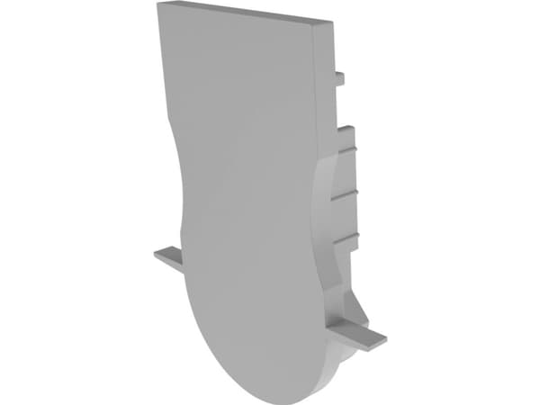 Deko Light 979731 Gavellock R-ET-04-12 Set 2 st, Grå Profilgavellock Plast (L x B) 32,4 mm x 27 mm 1 st
