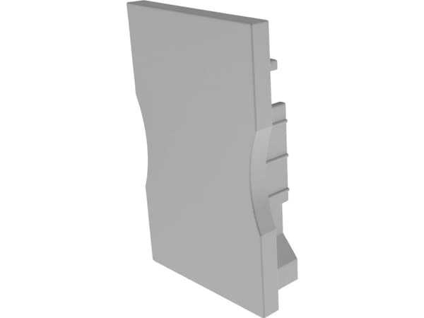 Deko Light 979221 Gavellock H-AU-03-12 Set 2 st, Grå Profilgavellock Plast (L x B) 28,6 mm x 18 mm 1 st