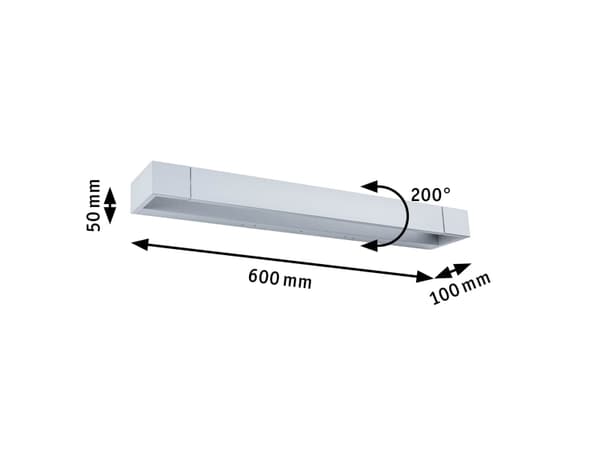 Paulmann PLM 71207, Rektangel, IP44, Aluminium