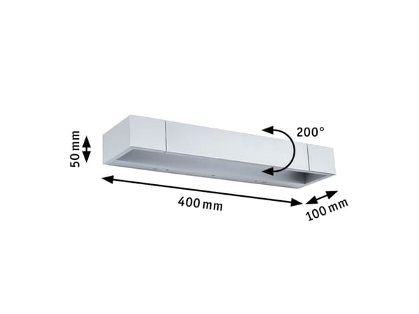 Paulmann PLM 71206, Rectangle, IP44, Aluminium