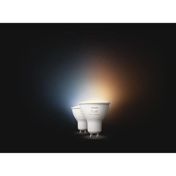 PHILIPS Hue White Ambiance Smart LED-lampor GU10 Bluetooth-kompatibel - Paket med 2
