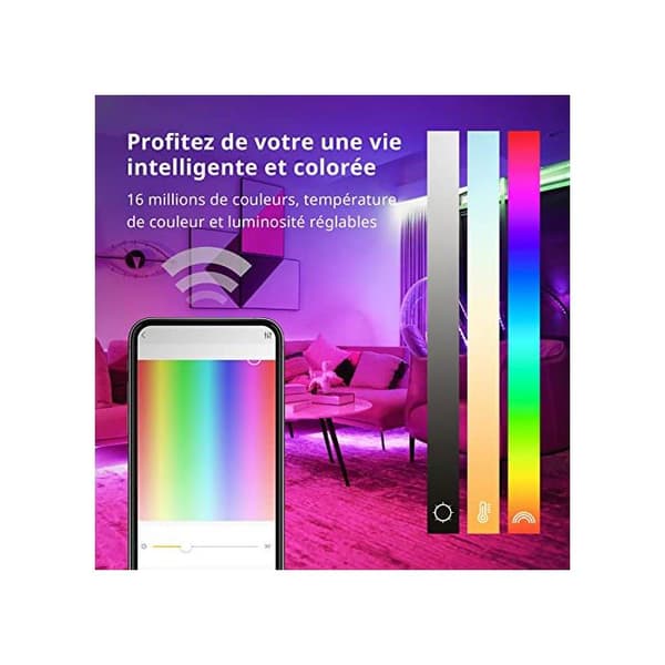 LED-ljusremsa - YEELIGHT - 1S - 2 m - Alexa-kompatibel - RGB - Ambilight Gaming