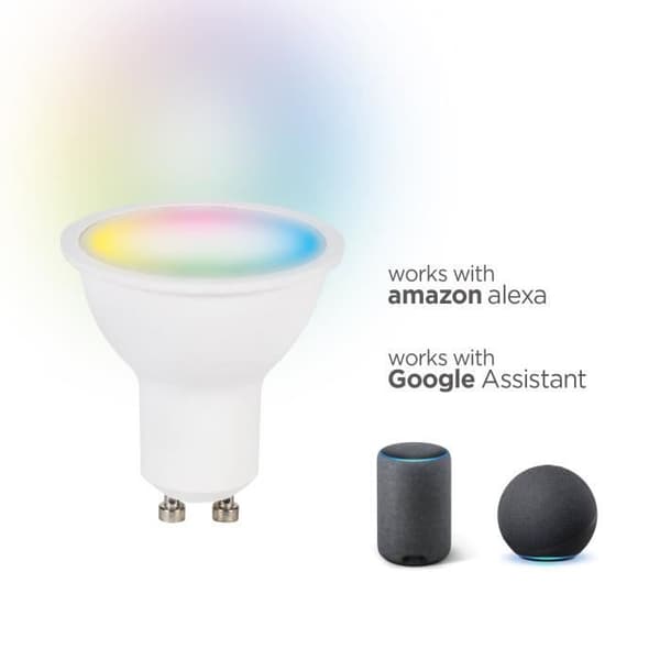 PAKET MED 2 ANSLUTNA Glödlampor RGB + CCT GU10 9W KSIX
