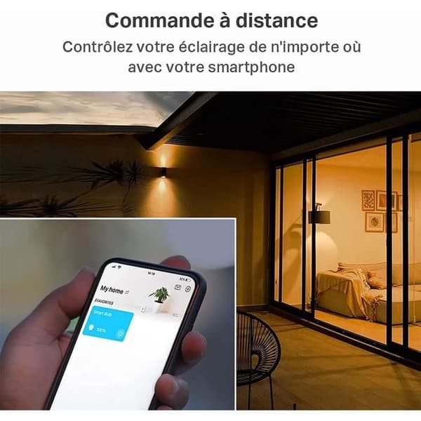 TP-Link Tapo Wifi Connected-lampa, varmvit E27 LED-lampa, kompatibel med Alexa, Google Home och Siri Tapo L510E