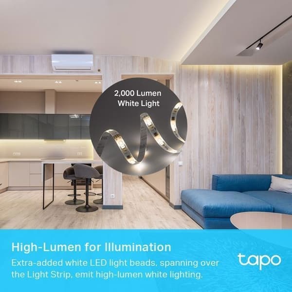 WiFi RGBWIC LED-rubban 10m (5m*2) - Tapo L930-10 - Kompatibel med HomeKit, Alexa och Google Home, 16 miljoner färger