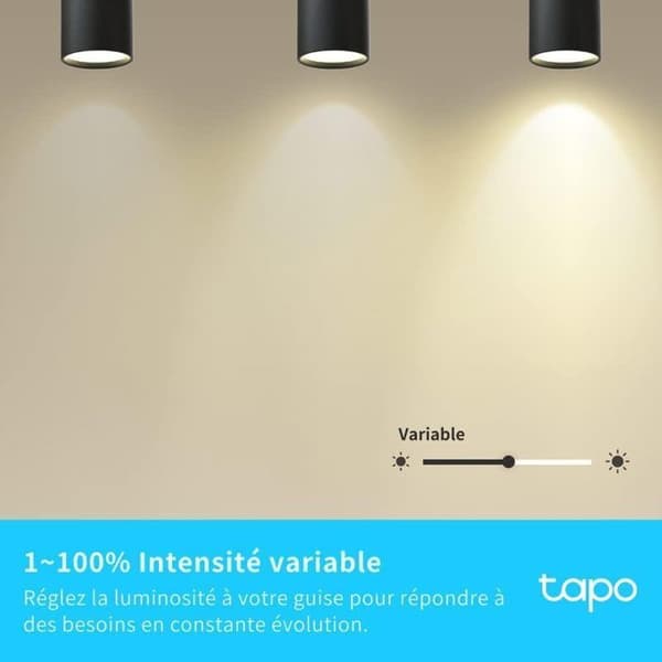WiFi LED GU10 Smart-lampa - Tapo L610 - Varmvitt 2700K - 2.9 W motsvarande 50W - Kompatibel med Alexa och Google Home