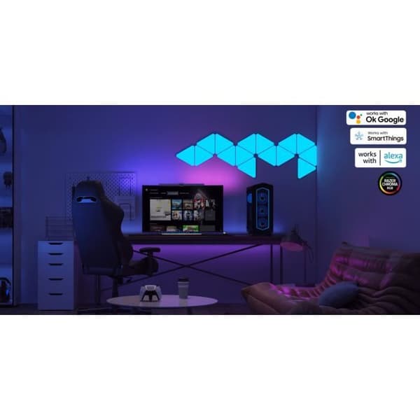 Base Pack 6 YEELIGHT RGB Gaming Light Panels Triangulär multicolor LED-panel kompatibel med Razer Chroma Assembly