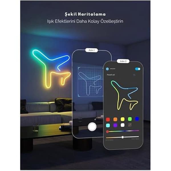 Ljuslist - GOVEE - Neon Strip Light - 5M - Flerfärgad - Fjärrkontroll ingår